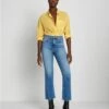 7 For All Mankind Luxe Vintage High Waist Slim Kick In Lyme