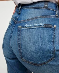 7 For All Mankind High Waist Cropped Straight In Distressed Authentic Light -7 For All Mankind 1adb86a06ea9f012246a06720878cf01