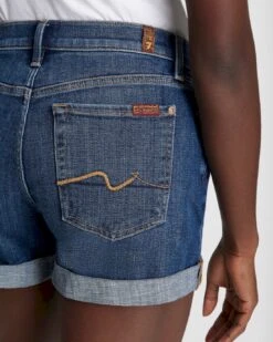 7 For All Mankind Broken Twill Mid Roll Short In Vanity -7 For All Mankind 1bf7369d15922d14bdfb45745f9fa174