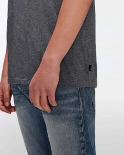 7 For All Mankind Featherweight Cotton Tee In Heather Grey -7 For All Mankind 2d19fefa1a57220f94f7bfca37a92352