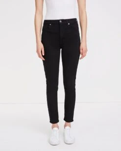 7 For All Mankind Slim Illusion High Waist Ankle Skinny In Luxe Black -7 For All Mankind 2f05a9fe2b172ace667e6e11f6cd9837