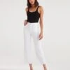 7 For All Mankind Cropped Alexa With Cut Off Hem In White Runway -7 For All Mankind 375e5969a7aa102b632a19cdd500898a