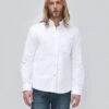 7 For All Mankind Oxford Shirt In White -7 For All Mankind 37b53ec8c12144bf7e2faee5c212dadd