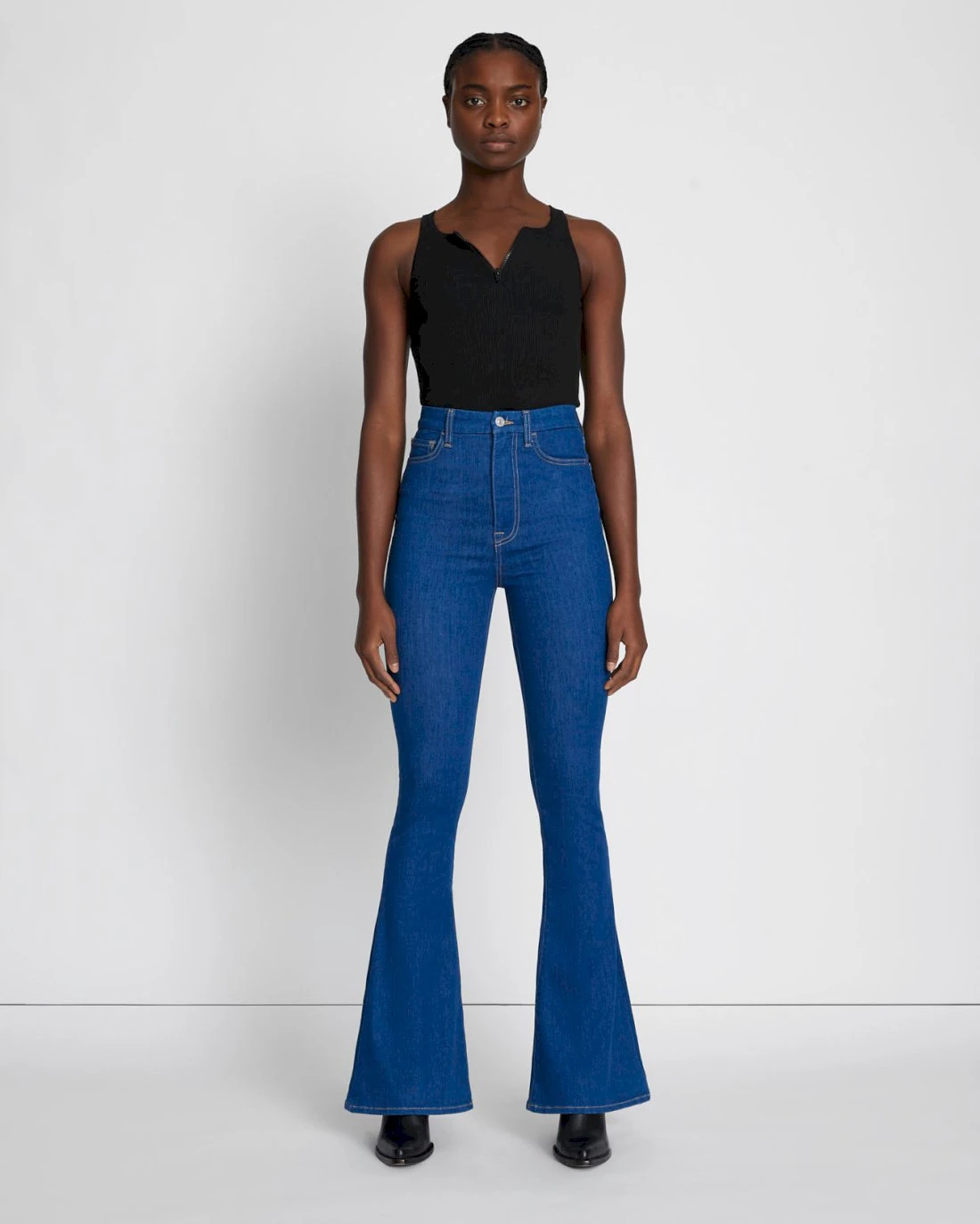 7 For All Mankind No Filter Ultra High Rise Skinny Flare In Aquamarine 3 7 For All Mankind No Filter Ultra High Rise Skinny Flare In Aquamarine