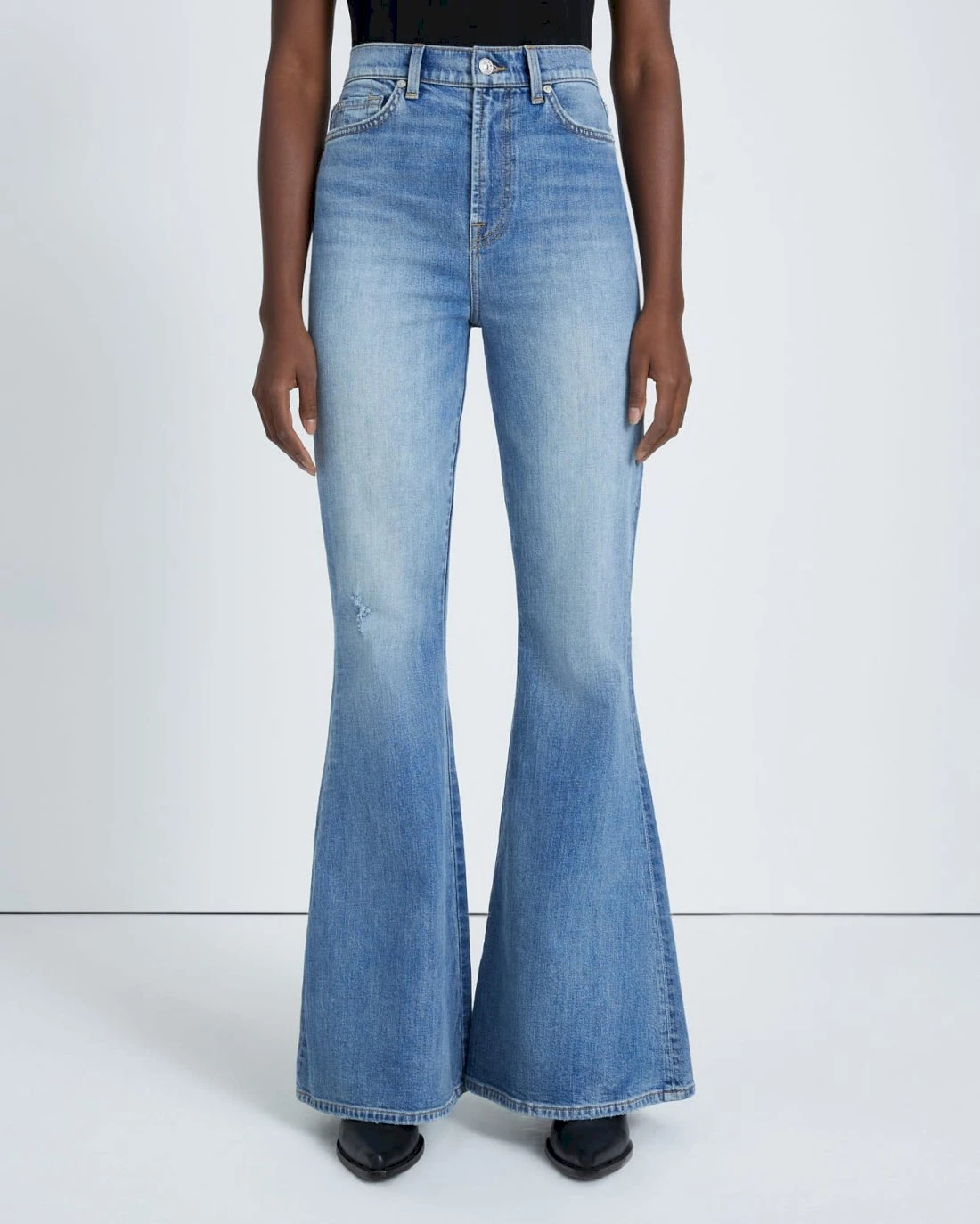 7 For All Mankind Beauty Denim Mega Flare In Maribel 5 7 For All Mankind Beauty Denim Mega Flare In Maribel - Image 3
