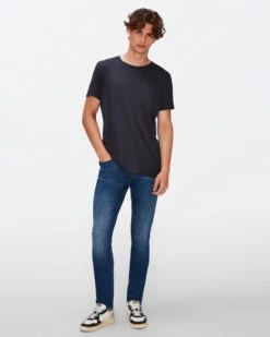 7 For All Mankind Featherweight Cotton Tee In Black -7 For All Mankind 44e889188d2c712cd13a1b50f9556305