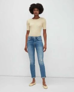 7 For All Mankind Beauty Denim Josefina In Fig Leaf -7 For All Mankind 495efabe40546e88f2c4ef695bef7a65
