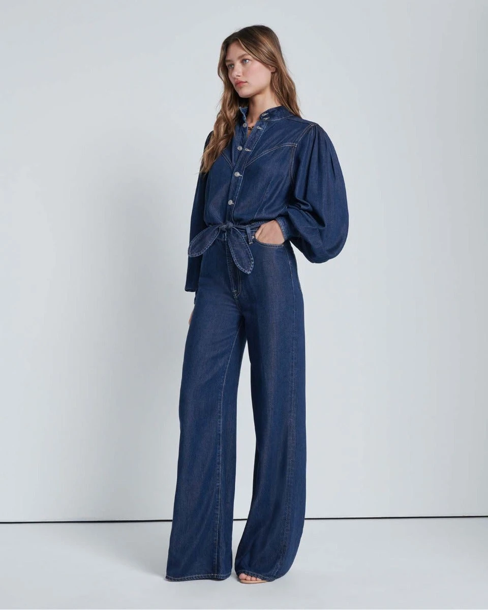 7 For All Mankind Denim Lustre Jo Jumpsuit In Curious 3 7 For All Mankind Denim Lustre Jo Jumpsuit In Curious