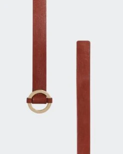 7 For All Mankind Ring Buckle Leather Belt In Cognac -7 For All Mankind 4adc019504ae8fda27c2783bca791871