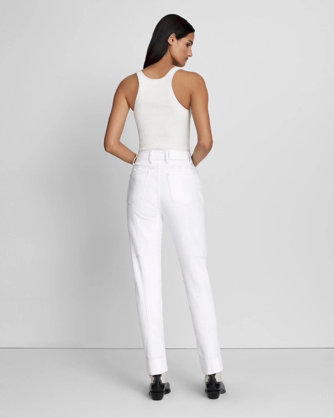 7 For All Mankind Easy Slim Cargo Jean In Brilliant White 6 7 For All Mankind Easy Slim Cargo Jean In Brilliant White - Image 4