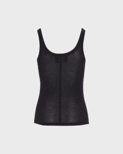 7 For All Mankind Basic Scoop Tank In Jet Set -7 For All Mankind 57c4e3414ac2f5895a7ddd4addb495c5