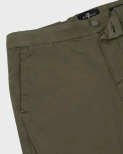 7 For All Mankind Luxe Performance Slimmy Tapered Chino In Sateen Olive -7 For All Mankind 582dae34e4ea24bf31071dc960bcf76c