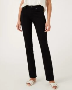 7 For All Mankind B(air) Denim Kimmie Straight In Black -7 For All Mankind 6201c1a250b3a3f6298c4fab41d8b47e