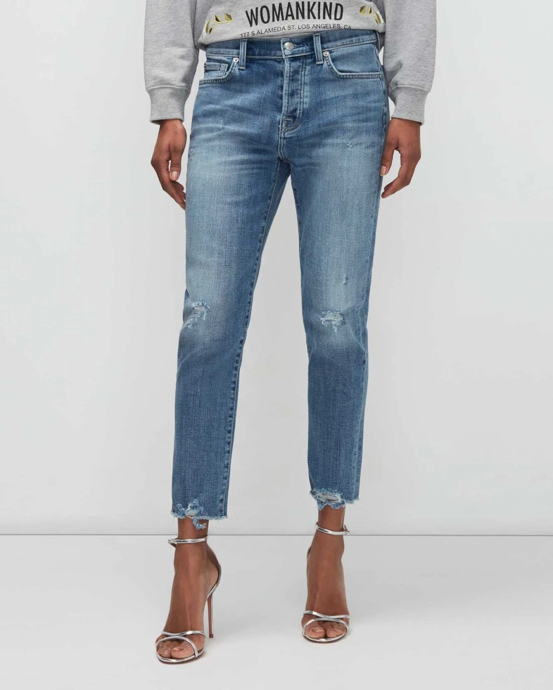 7 For All Mankind Broken Twill Josefina In Agave 4 7 For All Mankind Broken Twill Josefina In Agave - Image 2