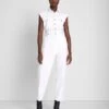 7 For All Mankind Denim Lustre Sleeveless Balloon Jumpsuit In Brilliant White -7 For All Mankind 6e2975eb463cbb8d08a14ea8b01cb4ea