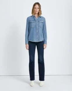 7 For All Mankind Classic Denim Shirt In Maribel -7 For All Mankind 725ab10b263da851027f37d0ceacbcda