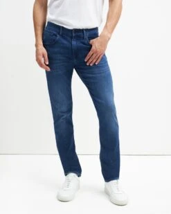 7 For All Mankind Luxe Performance Plus Slimmy Tapered In Mid-Blue -7 For All Mankind 72cce972b561151fc531c9feee83a484