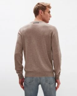 7 For All Mankind Cashmere Crew In Taupe -7 For All Mankind 783f946d9aa653b9784dd9a407e45307