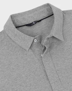 7 For All Mankind Pique Knit Polo In Heather Grey 16 7 For All Mankind Pique Knit Polo In Heather Grey -7 For All Mankind 79417f56bcf3bd9530568de34f231a39