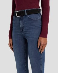 7 For All Mankind Classic Suede Belt In Black 12 7 For All Mankind Classic Suede Belt In Black -7 For All Mankind 7A655638 BLK 2