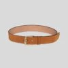 7 For All Mankind Classic Suede Belt In Cognac -7 For All Mankind 7A655638 COG 7
