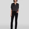 7 For All Mankind B(air) Kimmie Straight In Rinsed Black -7 For All Mankind 7E027C43 RNS 1
