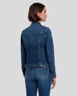 7 For All Mankind Slim Illusion Modern Trucker Jacket In Highline 11 7 For All Mankind Slim Illusion Modern Trucker Jacket In Highline -7 For All Mankind 7E060120 HGL 4