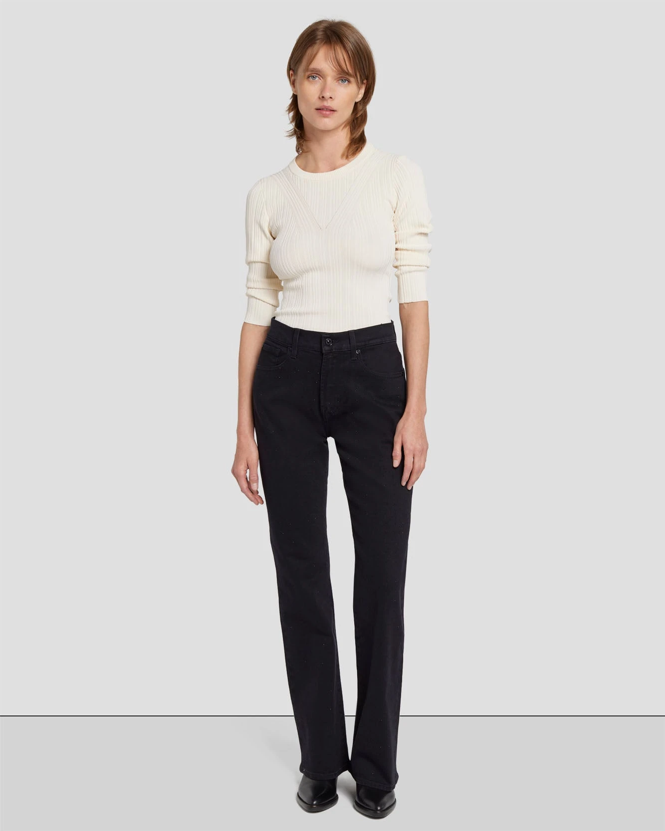 7 For All Mankind Embellished Riley Sneaker Boot In Noir 3 7 For All Mankind Embellished Riley Sneaker Boot In Noir