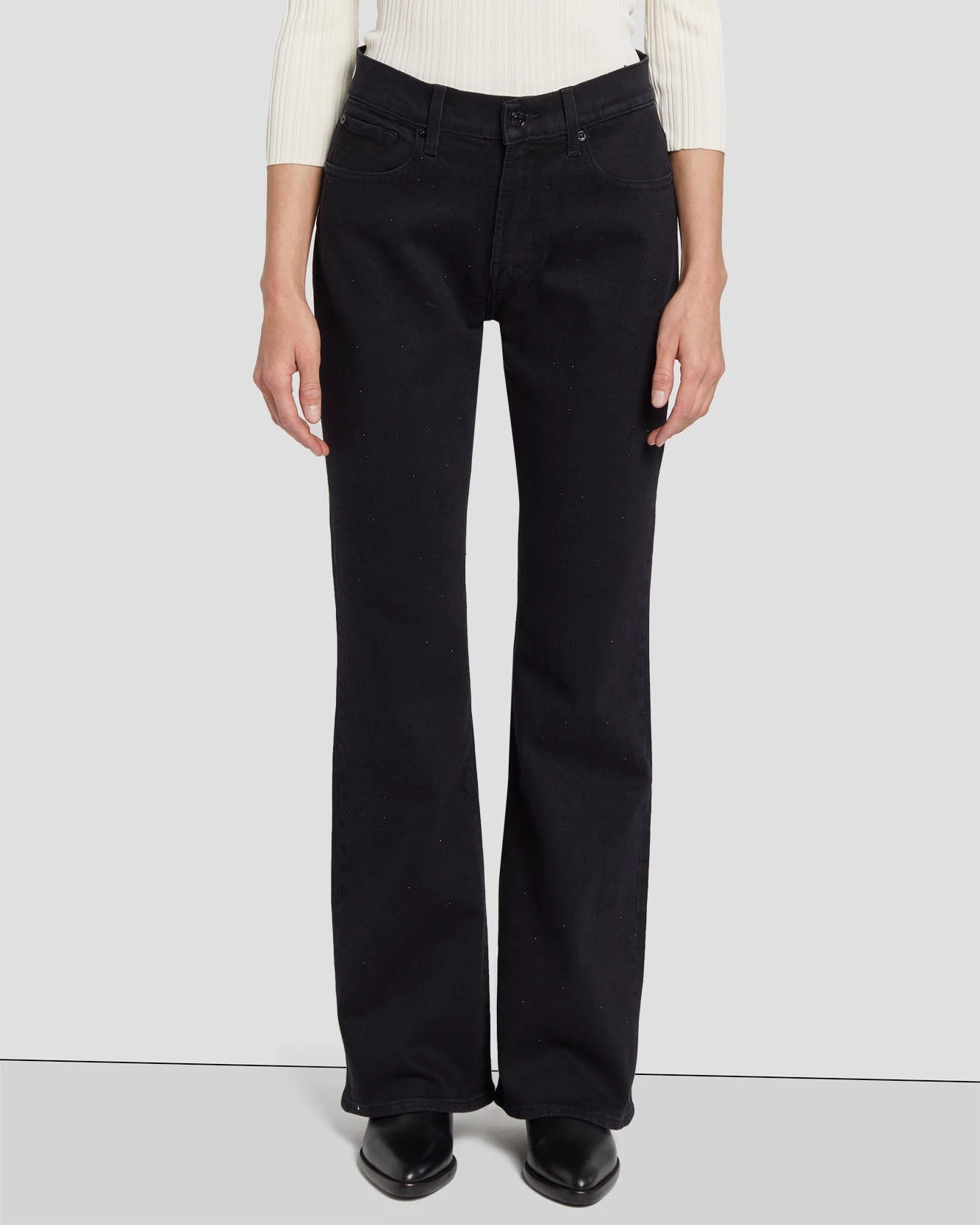 7 For All Mankind Embellished Riley Sneaker Boot In Noir 5 7 For All Mankind Embellished Riley Sneaker Boot In Noir - Image 3