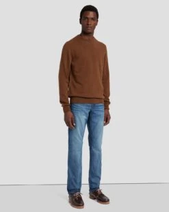 7 For All Mankind Cashmere Crew Sweater In Dapper Tan -7 For All Mankind 7M001209 DPT 3