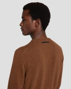 7 For All Mankind Cashmere Crew Sweater In Dapper Tan -7 For All Mankind 7M001209 DPT 6