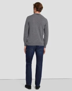 7 For All Mankind Cashmere Crew Sweater In Heather Grey -7 For All Mankind 7M001209 HEA 4
