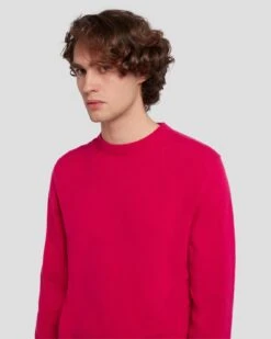 7 For All Mankind Cashmere Crew Sweater In Raspberry -7 For All Mankind 7M001209 RBR 3