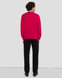 7 For All Mankind Cashmere Crew Sweater In Raspberry -7 For All Mankind 7M001209 RBR 4