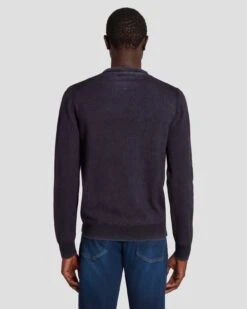 7 For All Mankind Merino Wool Sweater In Navy 10 7 For All Mankind Merino Wool Sweater In Navy -7 For All Mankind 7M001M16 NVB 4