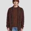 7 For All Mankind Shawl Cardigan In Chestnut -7 For All Mankind 7M003Y34 CTT 1 e67eca8f 2783 40fc 89fd 027200050c7f