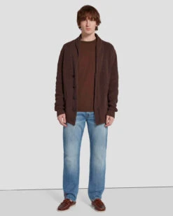 7 For All Mankind Shawl Cardigan In Chestnut -7 For All Mankind 7M003Y34 CTT 6