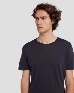 7 For All Mankind Cashmere Blend Tee In Navy -7 For All Mankind 7M207329 NVY 3