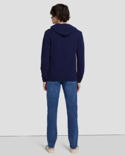 7 For All Mankind Cashmere Hoodie In Navy -7 For All Mankind 7M209209 NVY 4