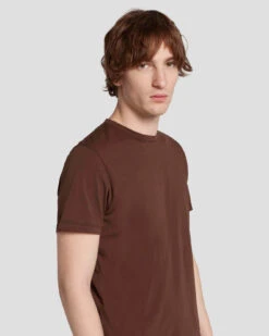 7 For All Mankind Featherweight Tee In Chestnut -7 For All Mankind 7M211P11 CTT 3