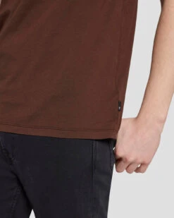 7 For All Mankind Featherweight Tee In Chestnut -7 For All Mankind 7M211P11 CTT 5