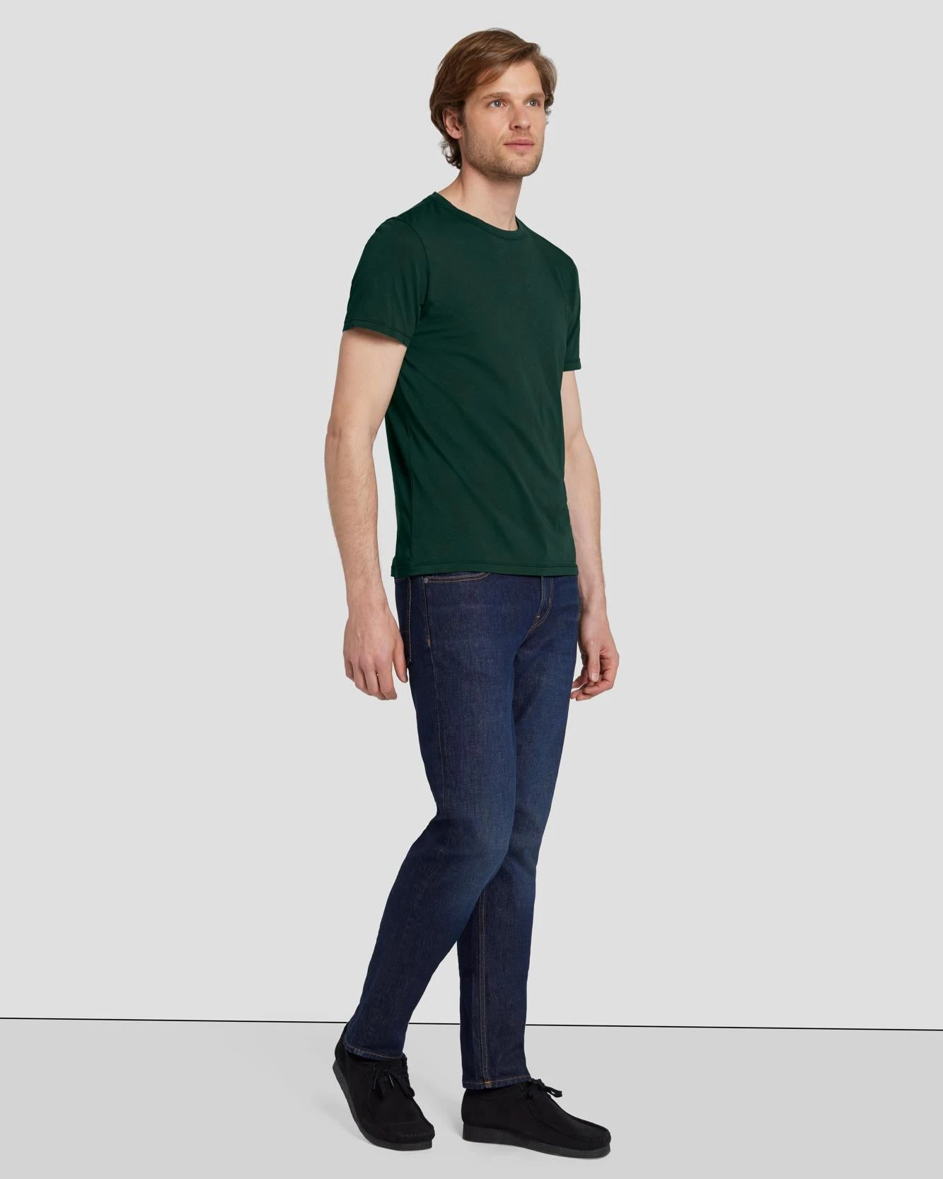 7 For All Mankind Featherweight Tee In Hunter Green 4 7 For All Mankind Featherweight Tee In Hunter Green - Image 2