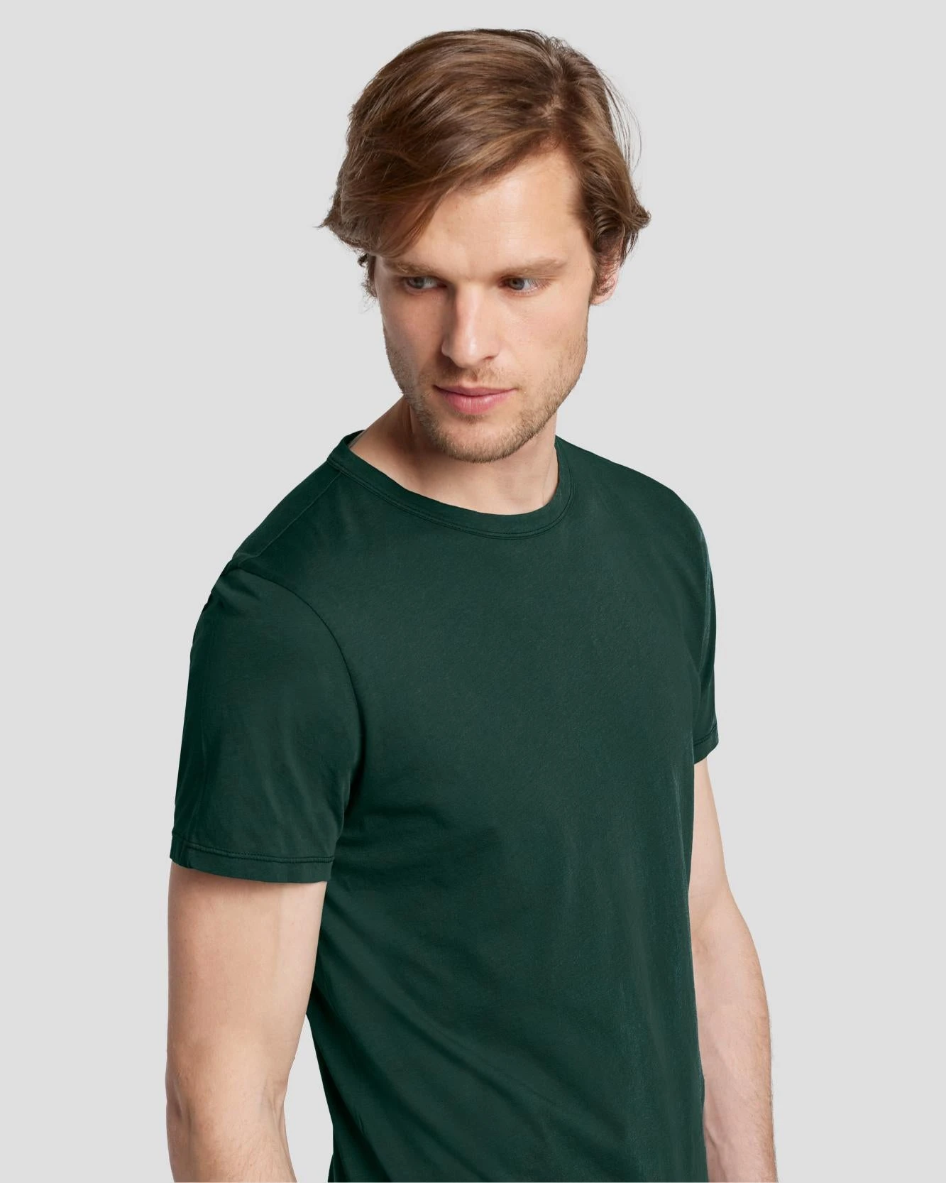 7 For All Mankind Featherweight Tee In Hunter Green 5 7 For All Mankind Featherweight Tee In Hunter Green - Image 3