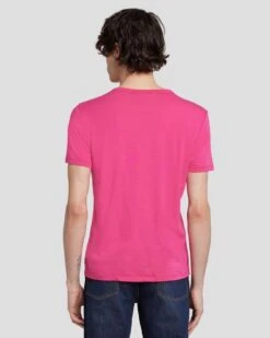 7 For All Mankind Featherweight Tee In Raspberry -7 For All Mankind 7M211P11 RBR 4