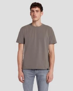 7 For All Mankind Luxe Performance Tee In Dusty Grey