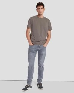 7 For All Mankind Luxe Performance Tee In Dusty Grey -7 For All Mankind 7M272237 DTG 6