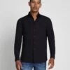 7 For All Mankind Long Sleeve Poplin Shirt In Black 2 7 For All Mankind Long Sleeve Poplin Shirt In Black -7 For All Mankind 7M543M21 BLK 1