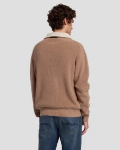7 For All Mankind Half Zip Sweater In Sand 11 7 For All Mankind Half Zip Sweater In Sand -7 For All Mankind 7MHZMK03 SOW 4