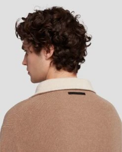 7 For All Mankind Half Zip Sweater In Sand 13 7 For All Mankind Half Zip Sweater In Sand -7 For All Mankind 7MHZMK03 SOW 6