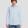 7 For All Mankind Long Sleeve Poplin Shirt In Light Blue 2 7 For All Mankind Long Sleeve Poplin Shirt In Light Blue -7 For All Mankind 7MSFMH29 LBL 1